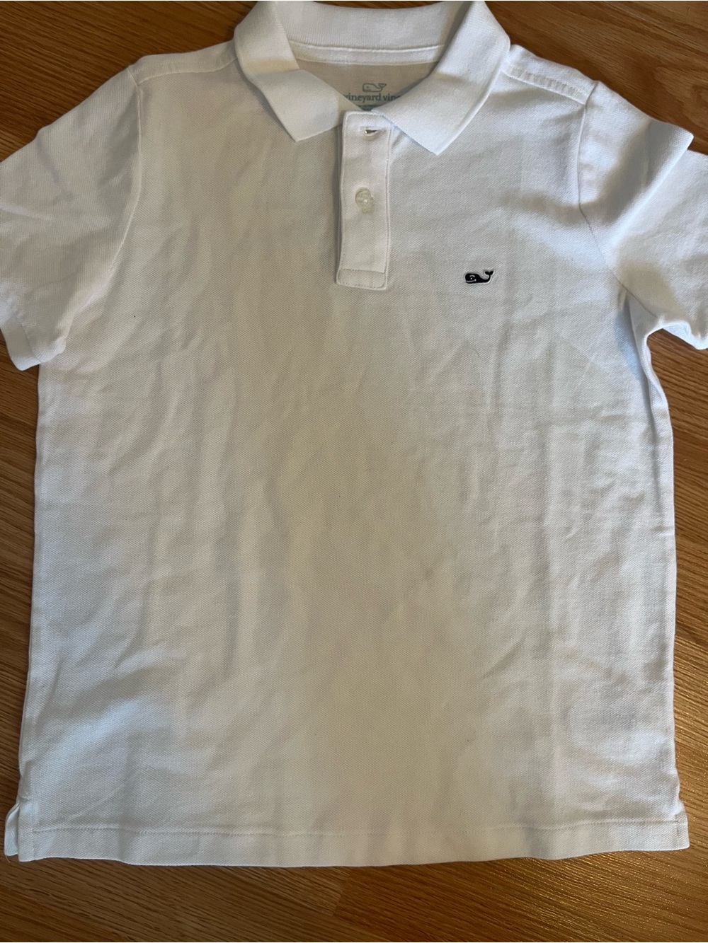 Vineyard Vines White Boys' Polo with Whale Logo